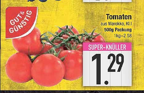 Tomaten aus Marokko, K.I., 500g Packung