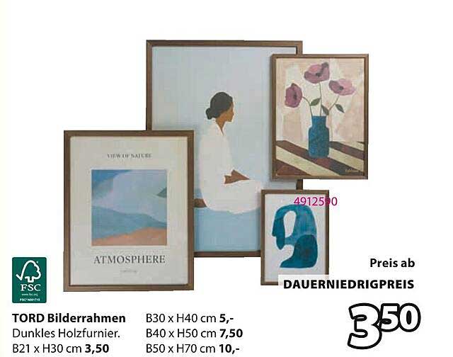 TORD Bilderrahmen - Dunkles Holzfurnier