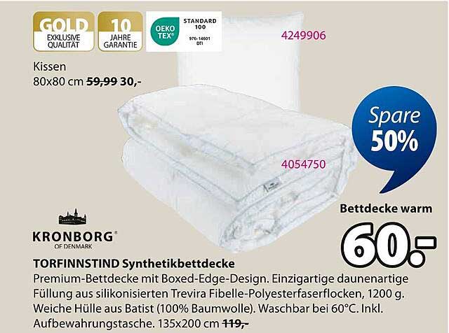 TORFINNSTIND Synthetikbettdecke - 50% reduziert!