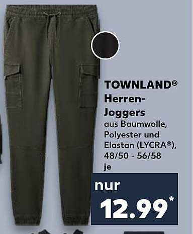 TOWNLAND® Herren-Joggers aus Baumwolle, Polyester und Elasten