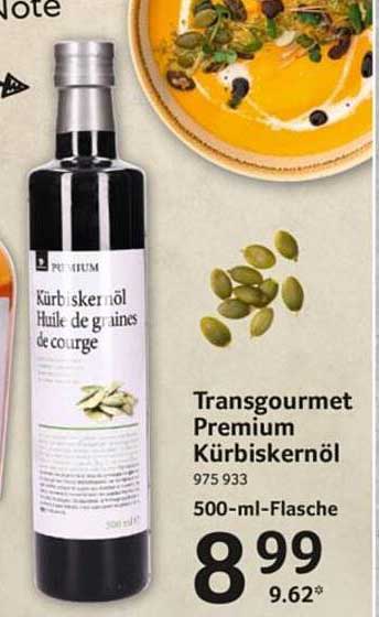 Transgourmet Premium Kürbiskernöl 500-ml-Flasche