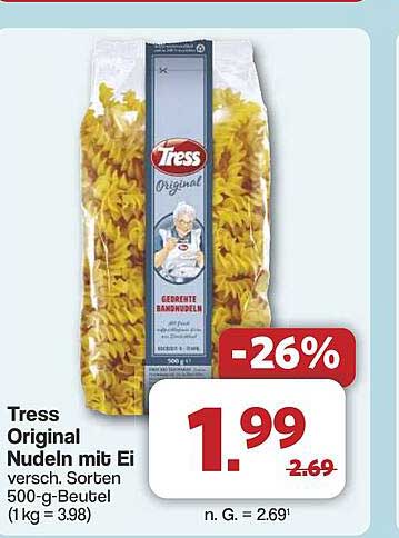 Tress Original Nudeln mit Ei 500 g