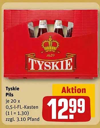 Tyskie Pils je 20 x 0,5-L-Fl.-Kasten