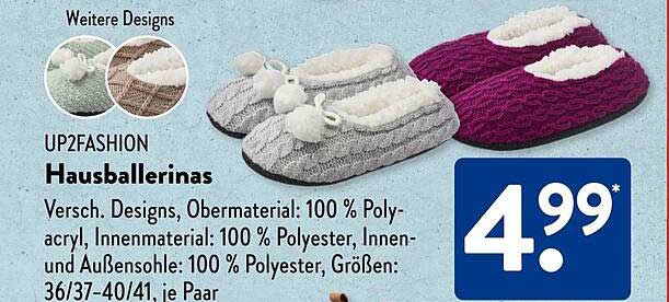 UP2FASHION Hausballerinas