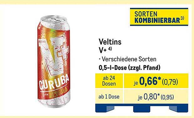 Veltins V+ Curuba – Verschiedene Sorten 0,5-l-Dose (zzgl. Pfand)