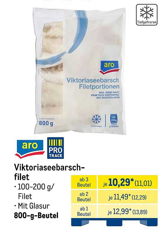Viktoriaseebarsch-Filetportionen 800 g