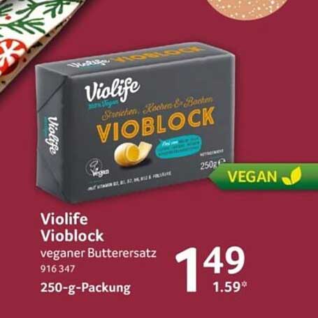 Violife Vioblock - Veganer Butterersatz 250-g-Packung