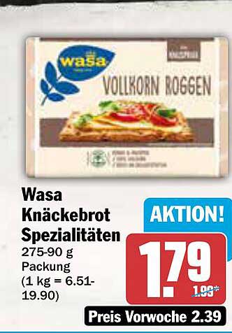 Wasa Knäckebrot Spezialitäten 275-90 g
