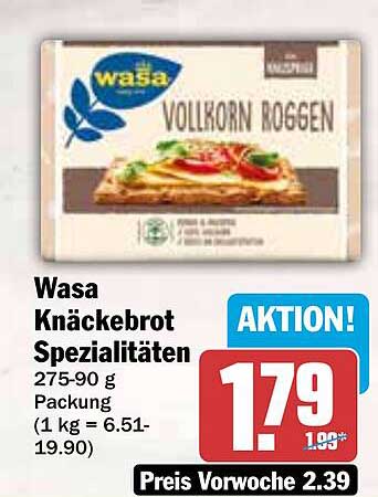 Wasa Knäckebrot Spezialitäten
