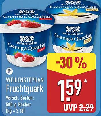 Weihenstephan Fruchtquark - Verschiedene Sorten, 500-g-Becher