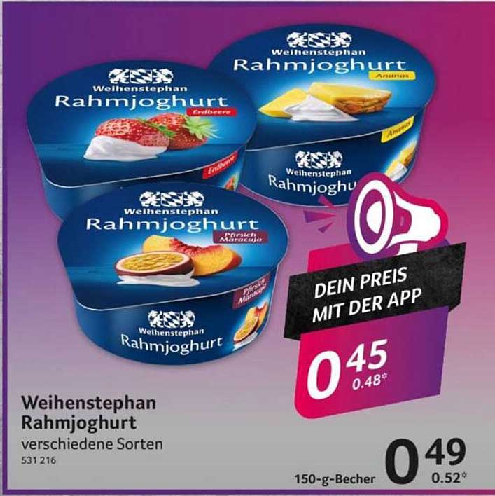 Weihenstephan Rahmjoghurt verschiedene Sorten