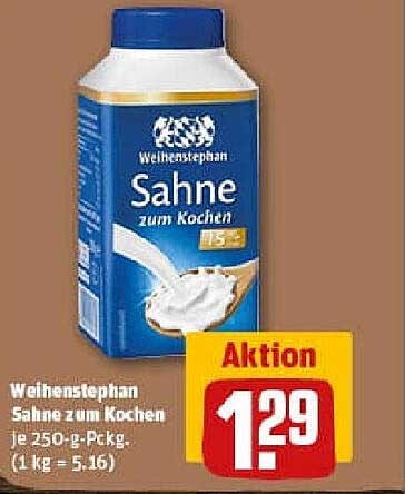 Weihenstephan Sahne zum Kochen