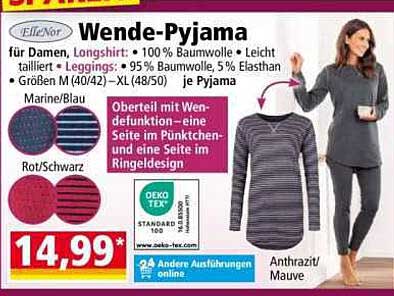 Wende-Pyjama für Damen
