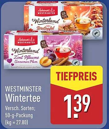 WESTMINSTER Wintertee - Verschiedene Sorten; 50-g-Packung
