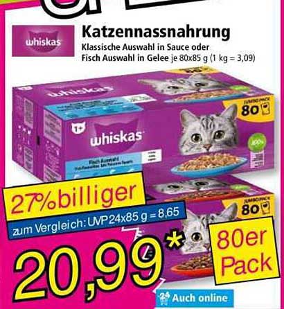 Whiskas Katzennassnahrung 80er Pack