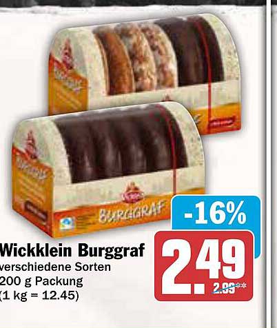 Wicklein Burggraf verschiedene Sorten 200 g