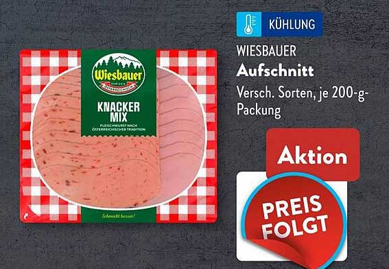 Wiesbauer Aufschnitt Knacker Mix, verschiedene Sorten, je 200-g-Packung
