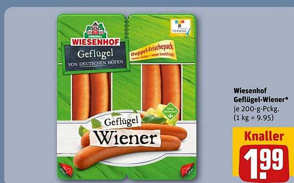 Wiesenhof Geflügel-Wiener* je 200-g-Pckg.