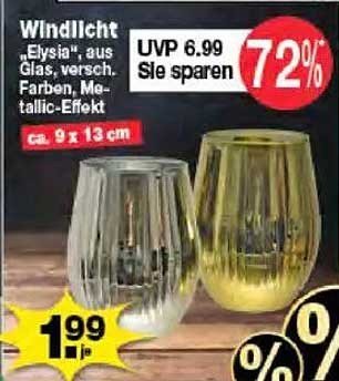 Windlicht "Elysia" aus Glas, verschiedene Farben, Metallic-Effekt