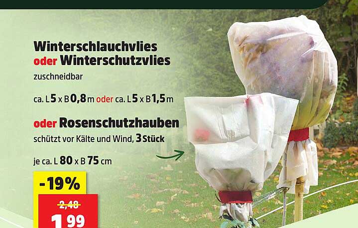 Winterschlauchvlies oder Winterschutzvlies zuschneidbar
