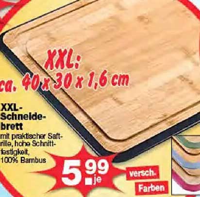 XXL-Schneidebrett aus 100% Bambus