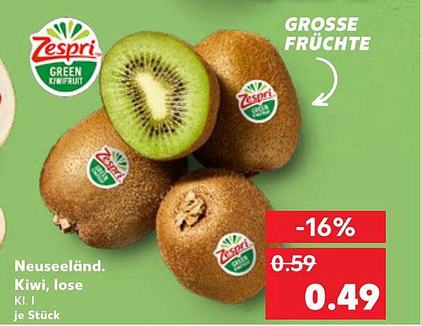 Zespri Kiwi, lose, 16% Rabatt auf saftige Neuseeländer
