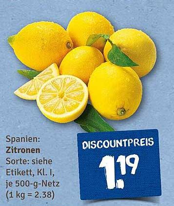 Zitronen aus Spanien - jetzt zum Aktionspreis!