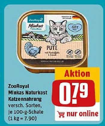 ZooRoyal Minkas Naturkost Katzennahrung - Pute
