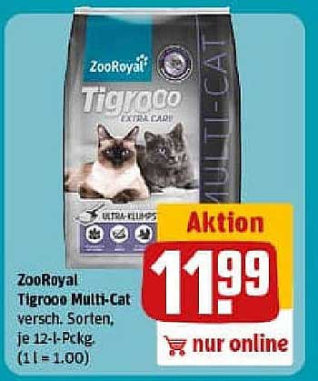ZooRoyal Tigrooo Multi-Cat, 12-l-Packung - Verschiedene Sorten