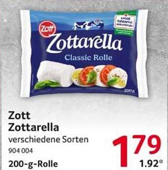 Zott Zottarella verschiedene Sorten 200-g-Rolle