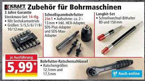 Zubehör für Bohrmaschinen - Stecknuss-Set 14-tlg.