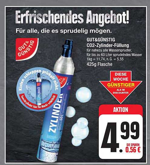 GUT & GÜNSTIG CO2-Zylinder-Füllung