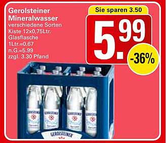 Wunderbar Gerolsteiner Glasflasche Angebot Diese Woche Ebenbild