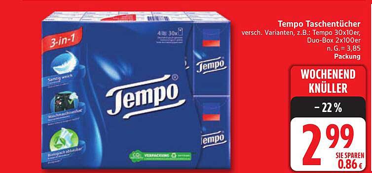 Luxus Tempo Taschentcher Angebot Bild