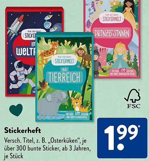 Stickerheft im Tierreich