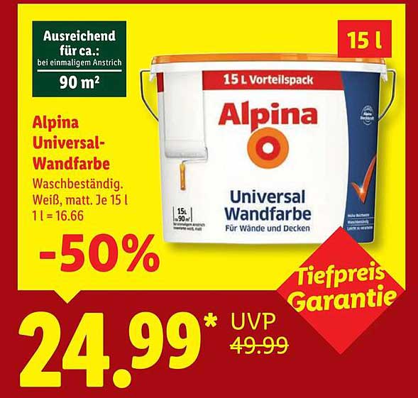 Verwunderlich Alpina Universal Wandfarbe Lidl Bilder