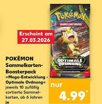 POKÉMON Sammelkarten-Boosterpack »Mega-Entwicklung - Optimale Ordnung«