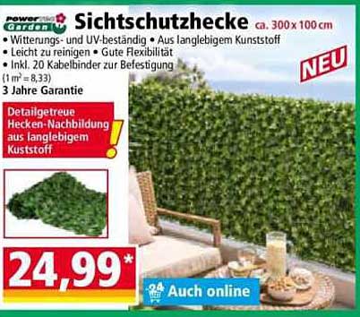 Sichtschutzhecke ca. 300 x 100 cm