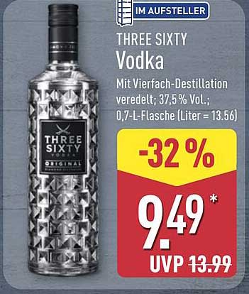 Spannende Three Sixty Vodka Angebote Bilder