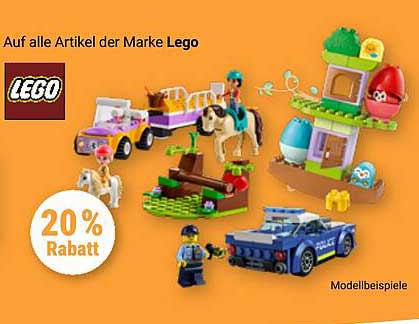 20% Rabatt auf alle Artikel der Marke Lego