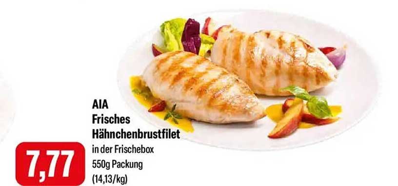AIA Frisches Hähnchenbrustfilet in der Frischebox 550g