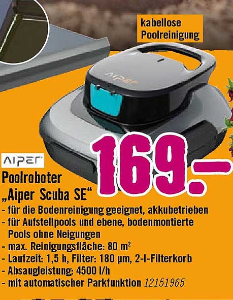 Aiper Scuba SE Poolroboter - kabellose Poolreinigung