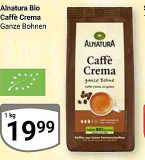Alnatura Bio Caffè Crema Ganze Bohnen 1 kg