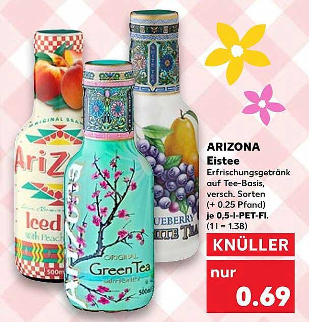 ARIZONA Eistee - Erfrischungsgetränk auf Tee-Basis, verschiedene Sorten