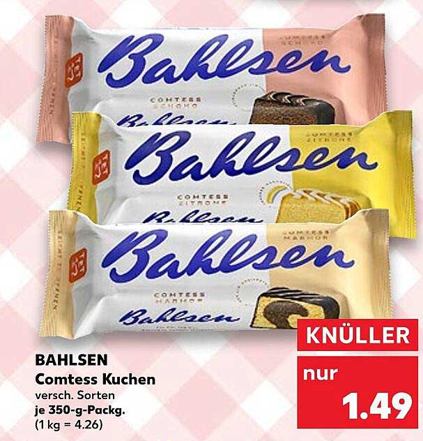 BAHLSEN Comtess Kuchen verschiedene Sorten 350-g-Packung