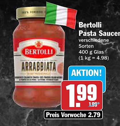 Bertolli Pasta Sauce verschiedene Sorten 400 g - Arrabbiata