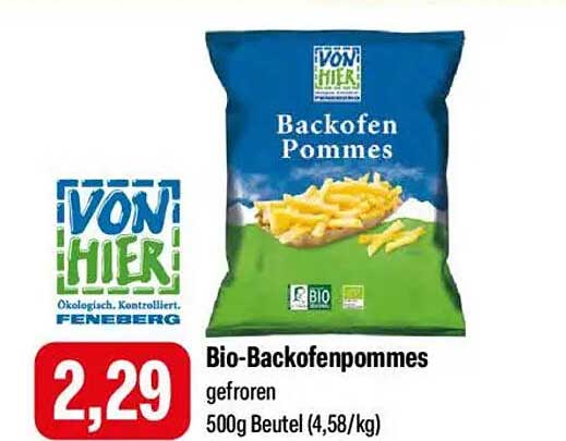 Bio-Backofenpommes gefroren 500g Beutel