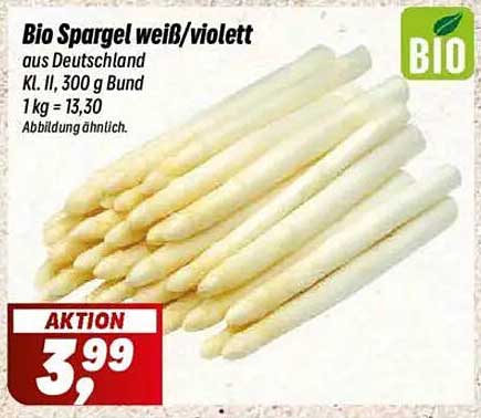 Bio Spargel weiß/violett aus Deutschland
