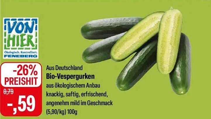 Bio-Vespergurken aus Deutschland