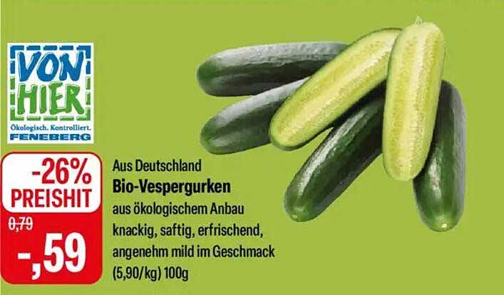 Bio-Vespergurken aus ökologischem Anbau